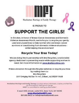 Support the Girls Breast Cancer Bra Recycling flyerflyer MMFT